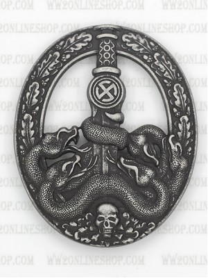 Replica of Anti-Partisan Guerrilla Warfare Badge ( Bandenkampfabzeichen)  in Silver (Antique Finish) (WWII German Badges) for Sale (by ww2onlineshop.com)
