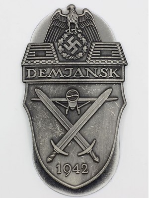 Replica of Demyansk Shield (German: Ärmelschild Demjansk) (WWII German Badges) for Sale (by ww2onlineshop.com)