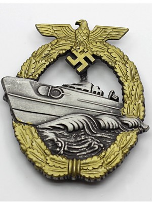 Replica of E-boat Badge Late Version (Torpedo Boat War Badge) (WWII German Badges) for Sale (by ww2onlineshop.com)