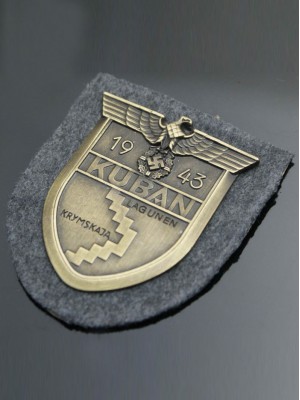 Replica of Kuban Shield (German: Ärmelschild Kuban) (WWII German Badges) for Sale (by ww2onlineshop.com)
