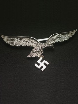 Replica of Luftwaffe Breast Eagle in Silver (WWII German Badges) for Sale (by ww2onlineshop.com)