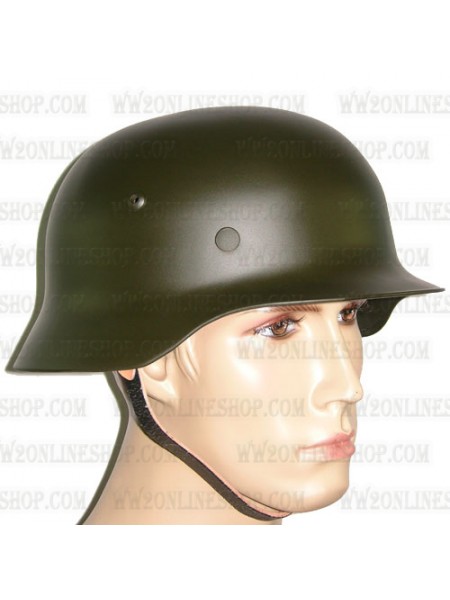 Collectable WW II German Army M35 Steel Motorcycle Helmet Green Replica 
