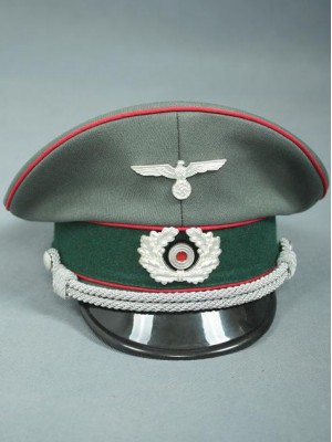 Replica of German WWII Heer Artillery Officer Visor Cap (Caps) for Sale (by ww2onlineshop.com)