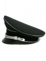 Replica of German WWII SS Officer Black Visor Cap (Caps) for Sale (by ww2onlineshop.com)