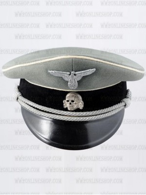Replica of German WWII Waffen SS Visor Cap (Caps) for Sale (by ww2onlineshop.com)