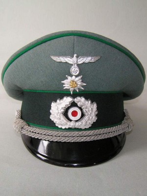 Replica of Heer offizier gebirgsjäger schirmmütze (Officers Visor Cap) (Caps) for Sale (by ww2onlineshop.com)