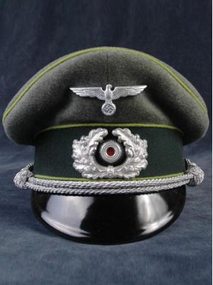 Replica of Heer Panzer Grenadier Officer Peak Visor Cap (Caps) for Sale (by ww2onlineshop.com)