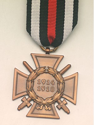 Replica of The Honour Cross of the World War 1914/1918 (Das Ehrenkreuz des Weltkriegs 1914/1918) (WWI Medals & Awards) for Sale (by ww2onlineshop.com)