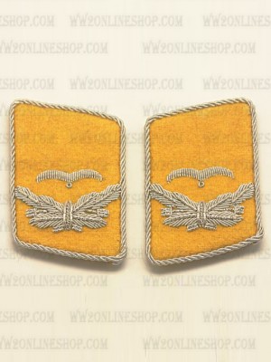 Replica of Luftwaffe 2nd Lt Collar Tabs (German Collar Tabs) for Sale (by ww2onlineshop.com)