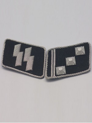 Replica of SS 1st Lieutenant (SS-Oberstrumfuhrer) Collar Tabs (German Collar Tabs) for Sale (by ww2onlineshop.com)