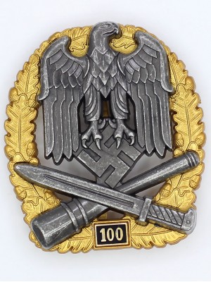 Replica of General Assault Badge 100 Engagements (WWII German Badges) for Sale (by ww2onlineshop.com)