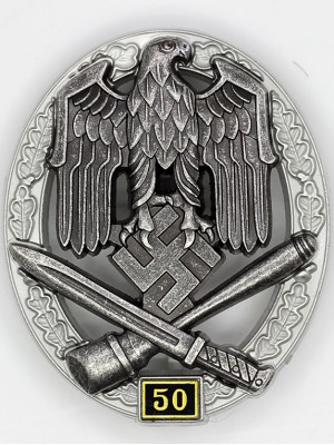 Replica of General Assault Badge 50 Engagements (WWII German Badges) for Sale (by ww2onlineshop.com)