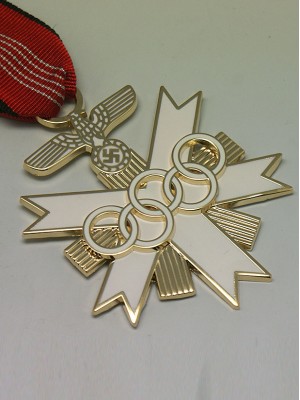 Replica of German Olympic Decoration 2nd Class (Party & Sport Badges) for Sale (by ww2onlineshop.com)
