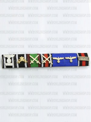 Replica of LW General Kurt Arthur Benno Student s Ribbon Bar (German Ribbon Bars) for Sale (by ww2onlineshop.com)