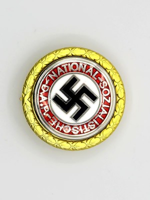 Replica of German WWII Golden Party Badge (Party & Sport Badges) for Sale (by ww2onlineshop.com)
