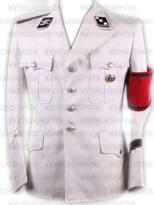 Replica of Allgemeine SS Officers M32 White Tunic(Full Uniform) (German WWII Uniforms) for Sale (by ww2onlineshop.com)