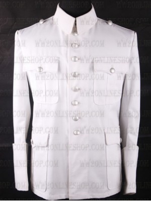 Replica of German M36 Officer White Cotton Tunic (German WWII Uniforms) for Sale (by ww2onlineshop.com)