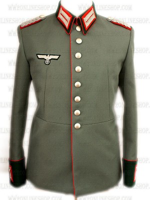 Replica of German WW2 Waffenrock M35 Tricot Tunic - Red Piping (German WWII Uniforms) for Sale (by ww2onlineshop.com)