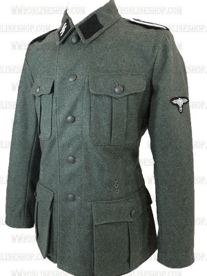 Replica of German WWII Waffen SS M40 Wool Tunic (German WWII Uniforms) for Sale (by ww2onlineshop.com)