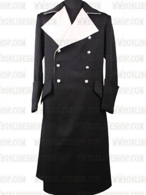 Replica of SS M32 Officer Black Wool GreatCoat (German WWII Uniforms) for Sale (by ww2onlineshop.com)